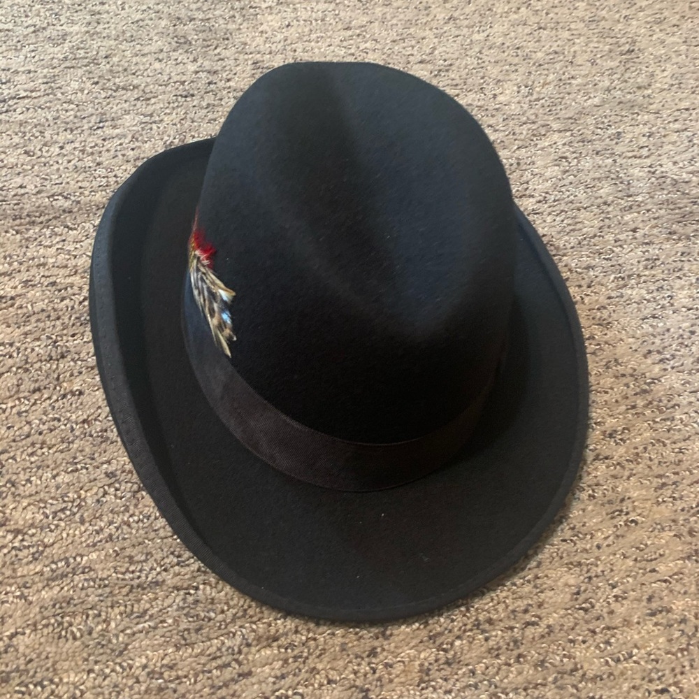 Stacy Adams men’s black Fedora hat